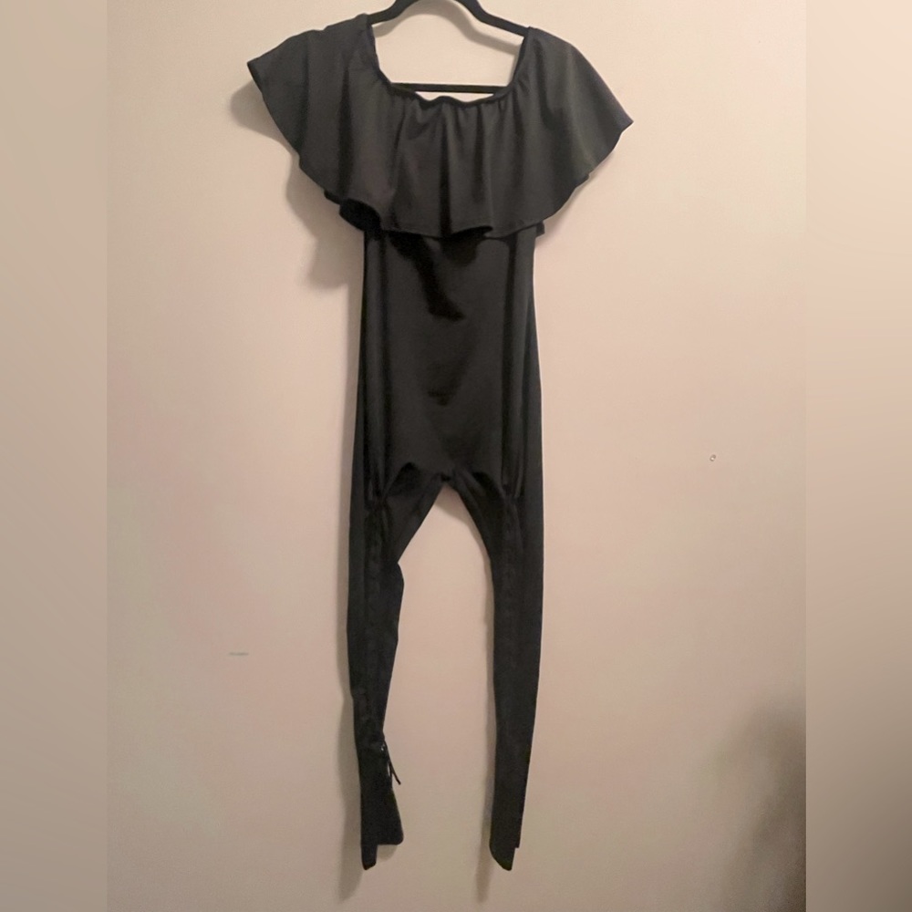 Women’s black off shoulder jumpsuit